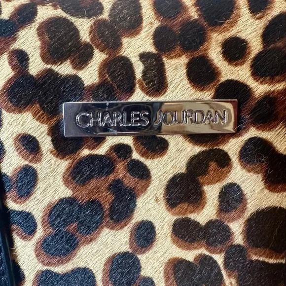 Charles Jourdan Leopard Print Haircalf Satchel Bag – Genuine Leather - Picture 2 of 16